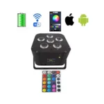 6*18W(RGBWAP 6 in 1) Wireless DMX&IR Remote Control&Battery Power Wifi LED Par Light